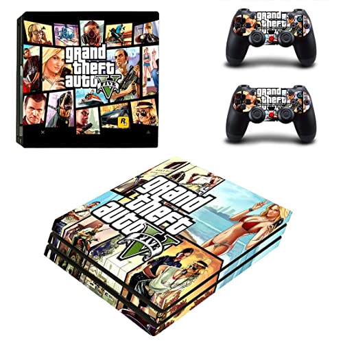 За PS5 ДИСК С играта Grand GTA Theft And Auto Стикер на корицата на PS4 или PS5 За конзолата PlayStation 4 или 5 и контролери Vinyl Стикер