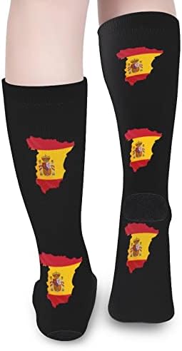 Карта на хартата на Испания Чорапогащи До Коляното, Подходящи По Цвят Чорапи, Дълги чорапи Над Телета