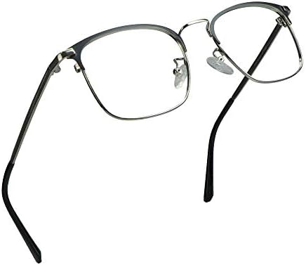 Очила в кръгла рамка от алуминиеви LifeArt, Блокер Синя Светлина Очила За четене + Увеличаване на 1,00