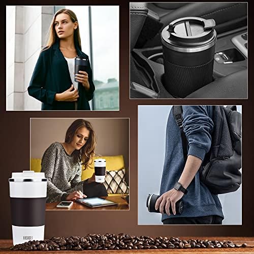 Чаша за пътуване HASAGEI, Изолирано чашата за Кафе с Херметически капак - Вакуумна изолация от Неръждаема Стомана за приготвяне на кафе