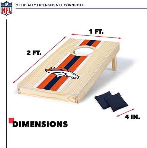 Футболен комплект NFL размер 1 x 2 инча от масивно дърво за пътуване с директен печат HD графики отбор – един чудесен подарък за всеки