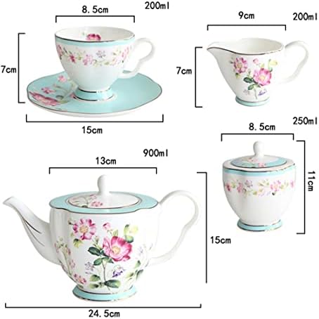 Комплект цветни чаени чаши и блюдец XIULAIQ, порцеланов чайник, сметана, сахарница, чашата за кафе, домашно приготвен чай, кафе услуга
