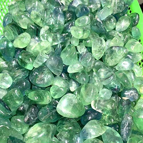 SEEWOODE AG216 100 г 15-35 mm Натурален Зелен Флуорит с Неправилна Форма Полиран Оригинален Кристал Камък, Естествени Камъни и Минерали