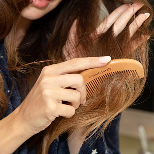 Дървена четка за коса GranNaturals и Малка Пътна Четка За Коса