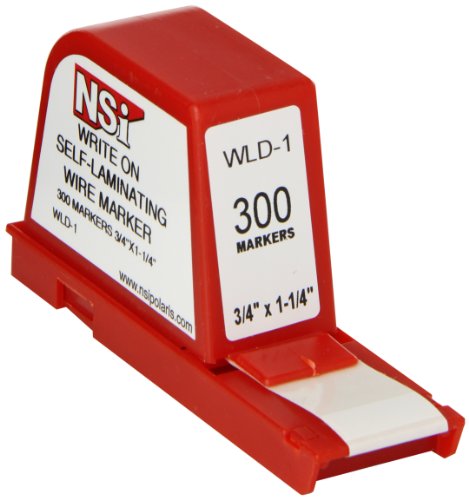 NSi Industries, LLC Диспенсер за Самозалепващи Телени маркери за записите, ширина 1,25 инча, дължина на етикета 0,75 инча - WLD-1