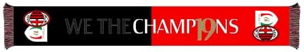 Официален шал Милано 19-ти Скудетто, шампионите на Италия 21-22, Жаккардовый, Червено / черно, с Един размер