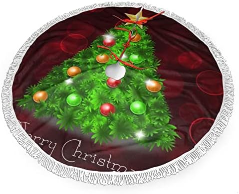 Коледно Дърво Пола за Коледната Елха, Подложка за Поли под формата на Елхи с Четка за Празничен Декор на Сватбени партита 48