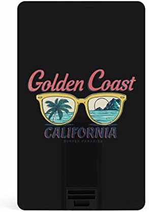 Реколта Кредитна Карта Golden Coast California USB Флаш памети Персонализирана Карта с памет Ключови Корпоративни Подаръци и Рекламни