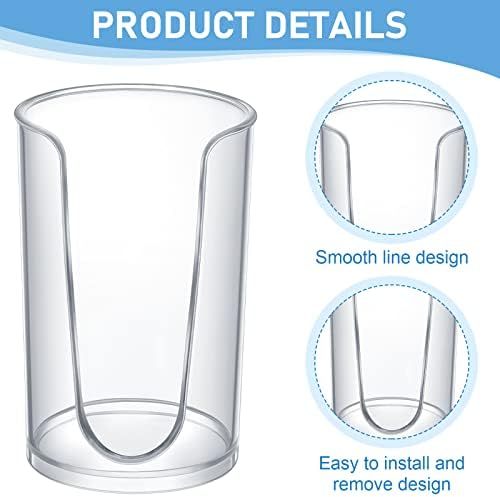 4 Опаковки Диспенсер за чаши за баня, Диспенсер за вода за уста, Акрилни Опаковка за еднократна употреба хартиени Чаши, поставка за Чаши