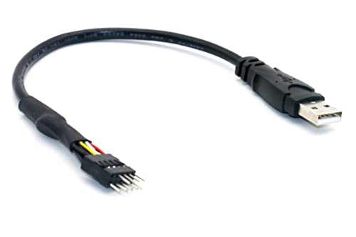 Кабел-захранващ адаптер YOUKITTY 9-пинов USB IDC Dupont Male-USB 2.0 A-Male, за дънната платка (2 бр.)