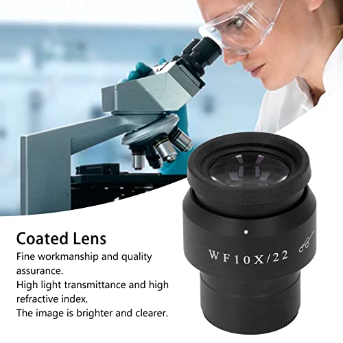 Окуляр, с висока точка на преглед, WF10X 22 мм, Широко поле на видимост, по-Дълъг живот, Широкоъгълен Окуляр микроскоп за Лабораторни