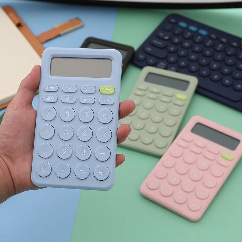 SDFGH 8-Цифрен Настолен Мини-калкулатор с Голям бутон на Финансов Инструмент за водене на счетоводство е Подходящ за ученици (Цвят: A