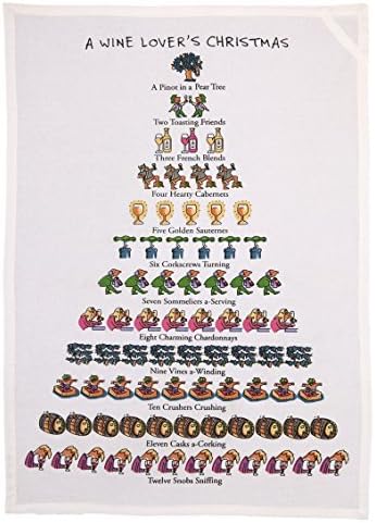Имел и Ко. Коледа Кухненски Кърпи за любителите на виното, 18 x 26