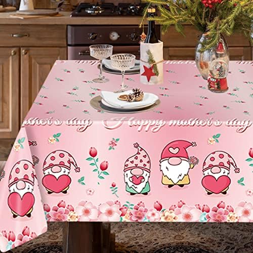 FOTSHARER Покривка за Деня на Майката Розова 2 опаковки на Ден на Майката Пластмасова Покривка Правоъгълна 54x108 Инча за Пролетното