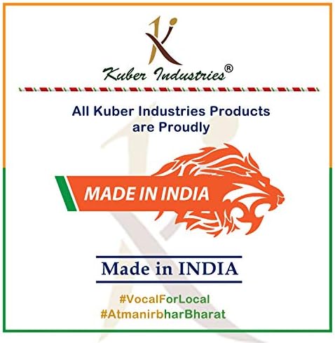 Kuber Industries, нетъкан висящ калъф за сари с метален принтом, органайзер за гардероб със закачалка, опаковка от 3 броя (златен)