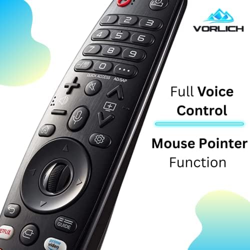 Универсално дистанционно за управление на Vorlich® AN-MR20GA за LG Smart TV - Гласово управление - Функция на показалеца на мишката - Директен заместител на LG AN-MR19BA (модел 2019 г.) и