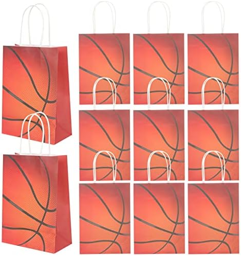 Gadpiparty 12 бр. Чанти за Баскетболния партита, Баскетболни Подарък Пакети, Баскетболно Лечение, Чанти за Бонбони, Спортни Тематични