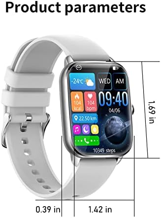 Смарт часовници CQCYD Поддържат повикване чрез Bluetooth, запис на фитнес с диагонал от 1,9 Smartwatch за Android телефони и iOS с проследяване