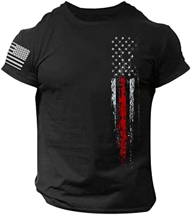 Ризи 4 юли за Мъже, Лятна Мускулна Тениска с Изображение на Деня на Независимостта на САЩ, Върхове с Флага на сащ, по-Големи и Високи